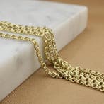 Gouden Prince of Wales schakelketting, Ophalen of Verzenden, Gebruikt, Overige kleuren, Goud