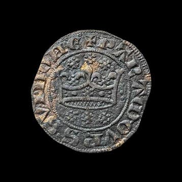 Middeleeuws Messing Zeldzame Franse rekenpenning - Rare