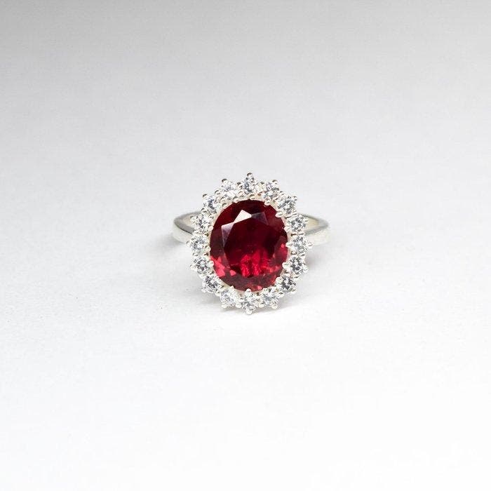 Zonder minimumprijs - Statement ring Zilver - 3.50ct. tw., Sieraden, Tassen en Uiterlijk, Antieke sieraden