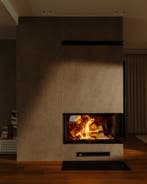 Inbouw Houtkachel Quattro 80 Max Rechts Glas, Nieuw