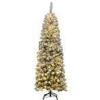 2dekans | Coast Besneeuwde Slim Kunstkerstboom met LED, Diversen, Kerst, Ophalen of Verzenden, Zo goed als nieuw