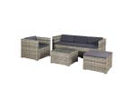 Veiling - Loungeset Punta Cana L - Polyrotan - Grijs-gemelee, Tuin en Terras, Tuinsets en Loungesets, Nieuw