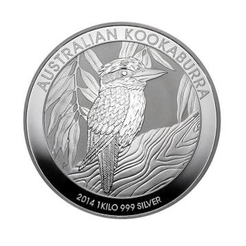 1 kilo zilveren Kookaburra munt 2014, Postzegels en Munten, Edelmetalen en Baren, Verzenden