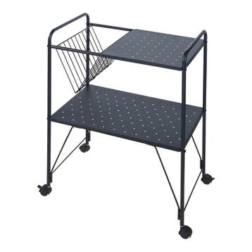 [en.casa] Keukentrolley Austrheim 75x50x33 cm zwart, Verzenden