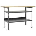 vidaXL Werkbank 120x60x85 cm staal grijs, Doe-het-zelf en Verbouw, Werkbanken, Verzenden, Nieuw