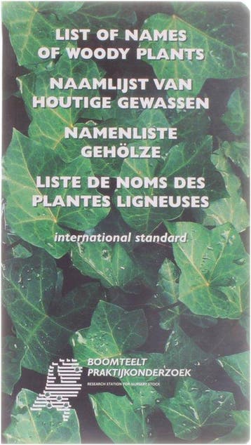 List of names of woody plants / Naamlijst van houtige, Boeken, Verzenden, Gelezen, M.H.A. Hoffman