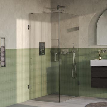 Brauer Void - Douchecabine met Draaideur - Helder Glas -, Ophalen of Verzenden, Nieuw, Rvs