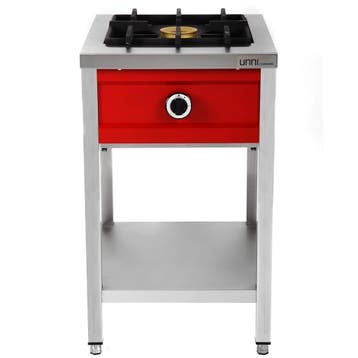 Pannenkoekenfornuis | Gas | 1 Brander | 8kW | Bodemschap |, Verzenden, Nieuw in verpakking