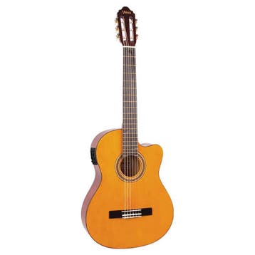 Valencia VC104CE Cutaway Klassieke Gitaar 4/4 Wit, Ophalen of Verzenden, Nieuw
