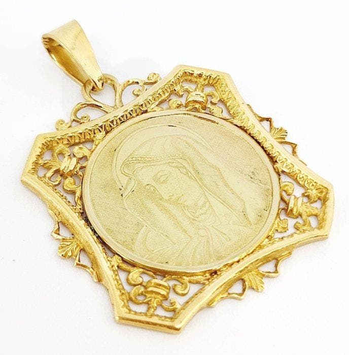 Hanger - 18 karaat Geel goud, Sieraden, Tassen en Uiterlijk, Antieke sieraden