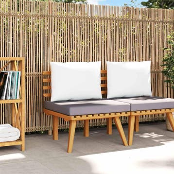 vidaXL Tuinstoel met kussens massief acaciahout, Verzenden, Nieuw, Hardhout