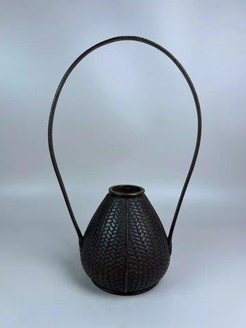 Vaas - Brons - Japan - Japanse bronzen bloem (Zonder