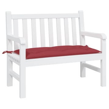 vidaXL Tuinbankkussen 100x50x7 cm oxford stof wijnrood, Verzenden, Nieuw, Rood