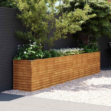 vidaXL Verhoogde tuinbak 385x50x69 cm cortenstaal, 100 cm of meer, Verzenden, Nieuw, Metaal
