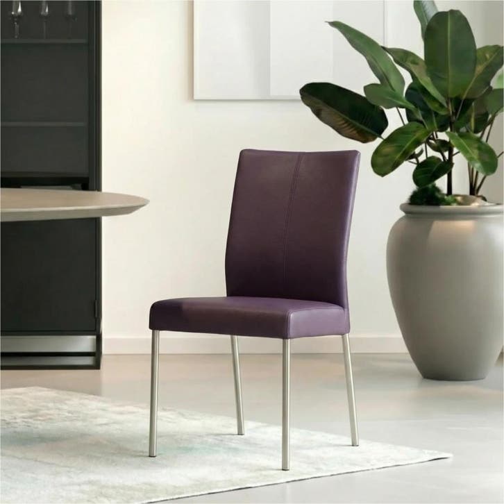 Leren eetkamerstoel Comfort - Toledo Aubergine (paars) -, Huis en Inrichting, Stoelen, Overige kleuren, Nieuw, Leer, Ophalen of Verzenden
