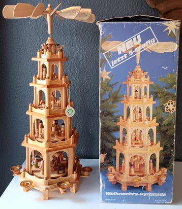 Kerstdecoratie Hesse Oberbayern - Hout - Piramide, Nieuw