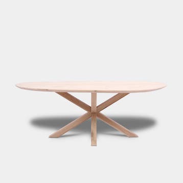 Tafel organisch eikenhout  Matrix Hout  230x105, Nieuw