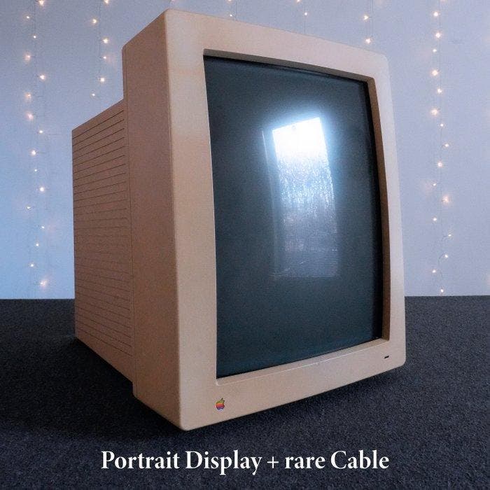Apple Portrait Display (Model M1030) + Rare 13W3-to-DB15, Spelcomputers en Games, Spelcomputers | Overige Accessoires