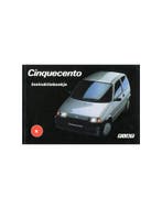 1995 FIAT CINQUECENTO INSTRUCTIEBOEKJE NEDERLANDS, Auto diversen, Handleidingen en Instructieboekjes