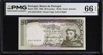 Portugal. - 20 Escudos - 1964 - Pick 167b (Zonder