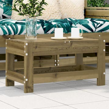 vidaXL Tuinvoetenbank 62x30x32 cm geïmpregneerd grenenhout, Verzenden, Nieuw