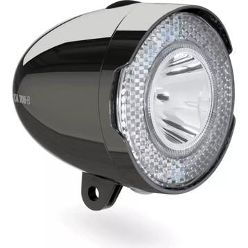 AXA Retro fietskoplamp - 15 lux - Dark chroom - Inclusief..., Ophalen of Verzenden, Nieuw