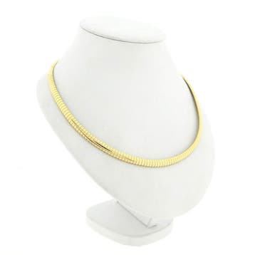 Gouden omega schakelcollier (Ketting), Ophalen of Verzenden, Gebruikt, Goud, Goud