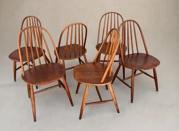 Ercol - Lucian Ercolani - Stoel (6) - Hout - Mod Quacker