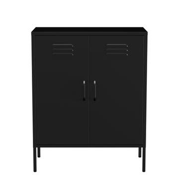 Dressoir | Lockerkast | Opbergkast | 80x40x100cm | Zwart, Verzenden, Nieuw