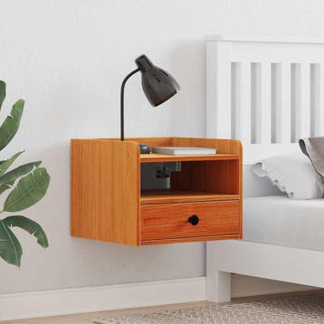 vidaXL Nachtkastje 2 st Wasbruin 38 x 36 x 29,5 cm Massief, Minder dan 45 cm, Verzenden, Nieuw, Minder dan 55 cm