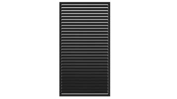 Vuren Shutter Scherm 88,5 x 224 cm Zwart Gespoten, Tuin en Terras, Nieuw