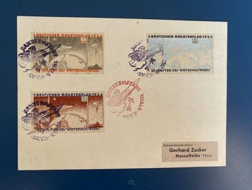 Duitsland 1934/1934 - raketpost Gerard Zucker 28 jan 1934 -, Gestempeld