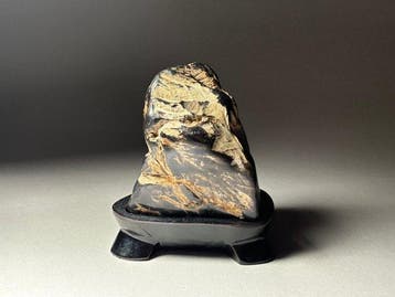 Natuurlijke Suiseki () — Versteend hout (),