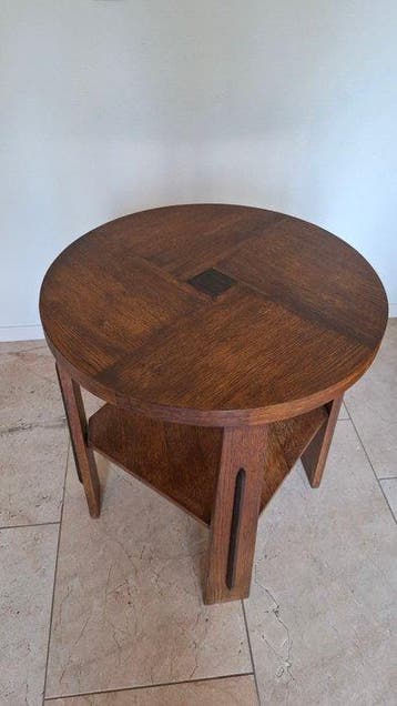 Amsterdamse School - Bijzettafel - hout eiken