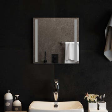vidaXL LED Badkamer Spiegel Transparant 40 x 40 cm gehard, Huis en Inrichting, Verzenden, Nieuw