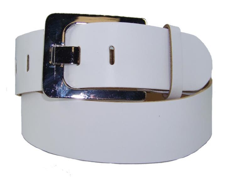 100% Leren kwaliteits riem 5 cm breed Wit, Kleding | Heren, Riemen en Ceinturen, Nieuw, Verzenden