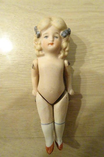 Antieke Duitse Limbach all bisque doll - Pop P.14 -