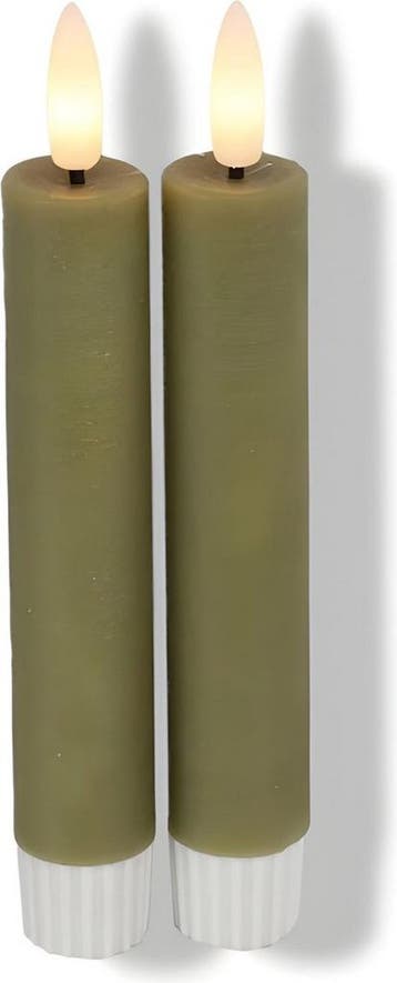 Countryfield Led dinerkaarsen 2x st- beige -H15cm - met, Ophalen of Verzenden, Nieuw