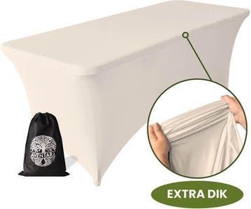 Tafelhoes Champagne / Beige – 180-183 x 75 x 75 cm - 2 Jaar, Verzenden, Nieuw