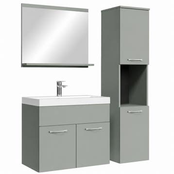 Badkamermeubel Set Montreal 60 x 35 cm - Mat Groen, Huis en Inrichting, Badkamer | Badkamermeubels, Verzenden, Nieuw, Wastafelkast