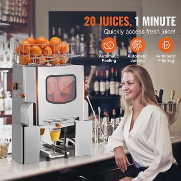 Professionele Automatische Sinaasappelpers - 120W RVS - 20 S, Witgoed en Apparatuur, Verzenden, Nieuw