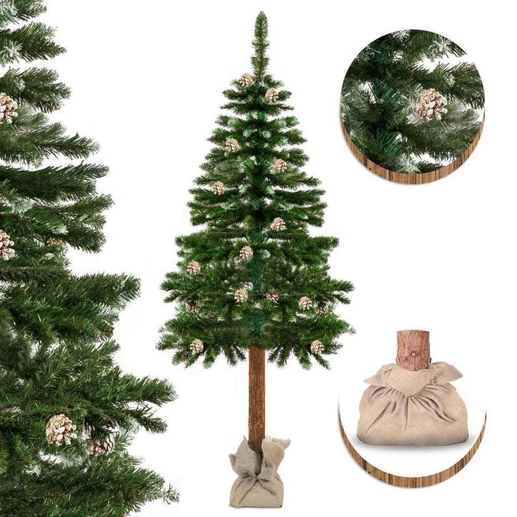 Kerstboom 180cm | Houten Stam | Premium | OP=OP, Diversen, Kerst, Nieuw, Ophalen of Verzenden