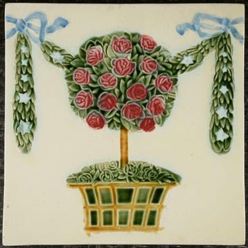 Jugendstil Tegel - floraal - Georg Schmider, Zell am