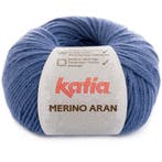 Katia Merino Aran - 45 blauw - Merinogaren, Ophalen of Verzenden, Nieuw