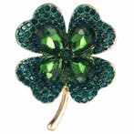 Fako Bijoux - Broche - Klavertje Vier - Groen - 40x51mm -, Sieraden, Tassen en Uiterlijk, Verzenden, Nieuw