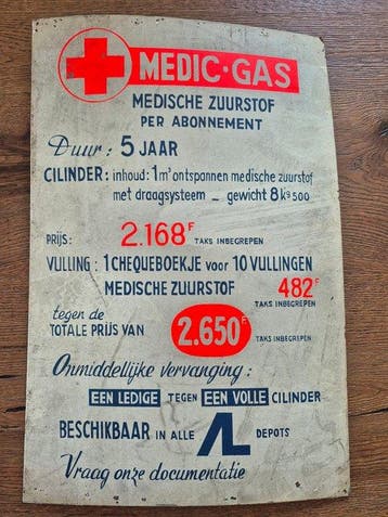 MEDIC GAS reclamebord - Reclamebord - hardboard