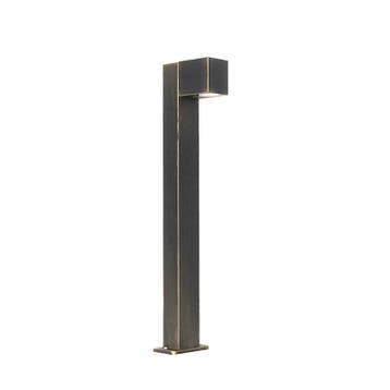 Industriële staande buitenlamp antiek goud 65 cm IP44 -, Verzenden, Nieuw, Aluminium