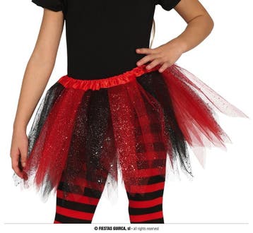 Tutu Rood/Zwart Glitter Kind, Ophalen of Verzenden, Nieuw