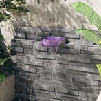 vidaXL Watervaloverlaat met RGB LEDs 30 cm roestvrij staal, Verzenden, Nieuw