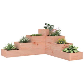 vidaXL Plantenbak 4-laags 80,5x79x36 cm massief douglashout, Verzenden, Nieuw, Hout
